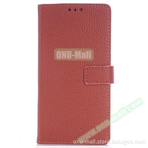 Litchi Texture Flip Wallet Leather Cover for Sony Xperia M4 Aqua Case